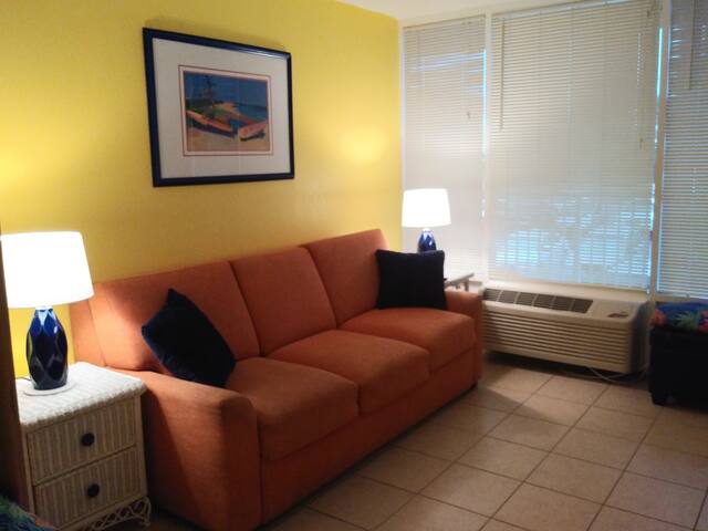 Let the sunshine in. Steps from the beach and pool