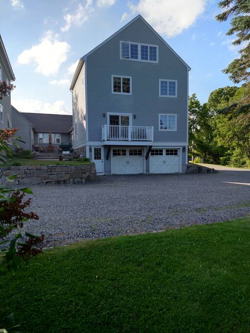 You will park and enter from the rear of the house