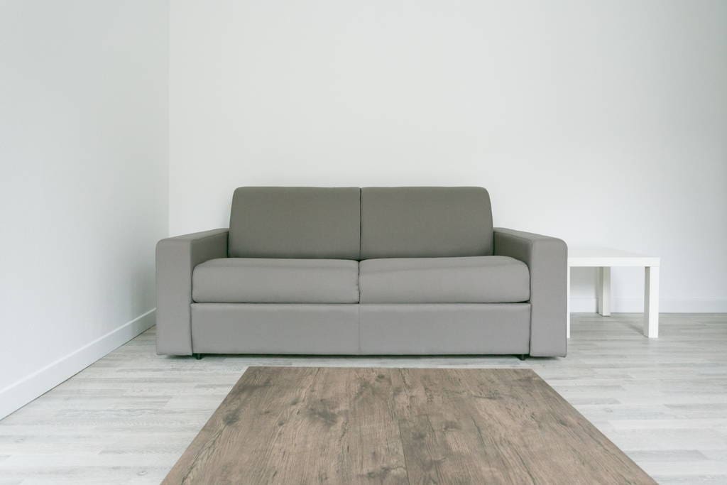 The sofa bed in the living room