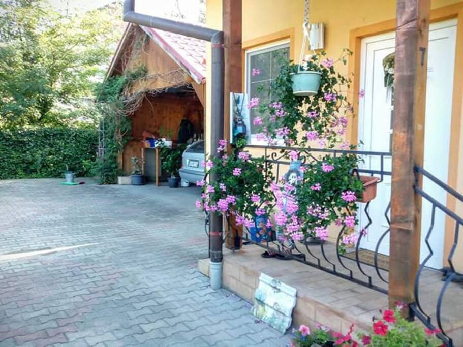 Eingang mit Carport