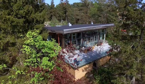 Modern villa with panoramic sea view