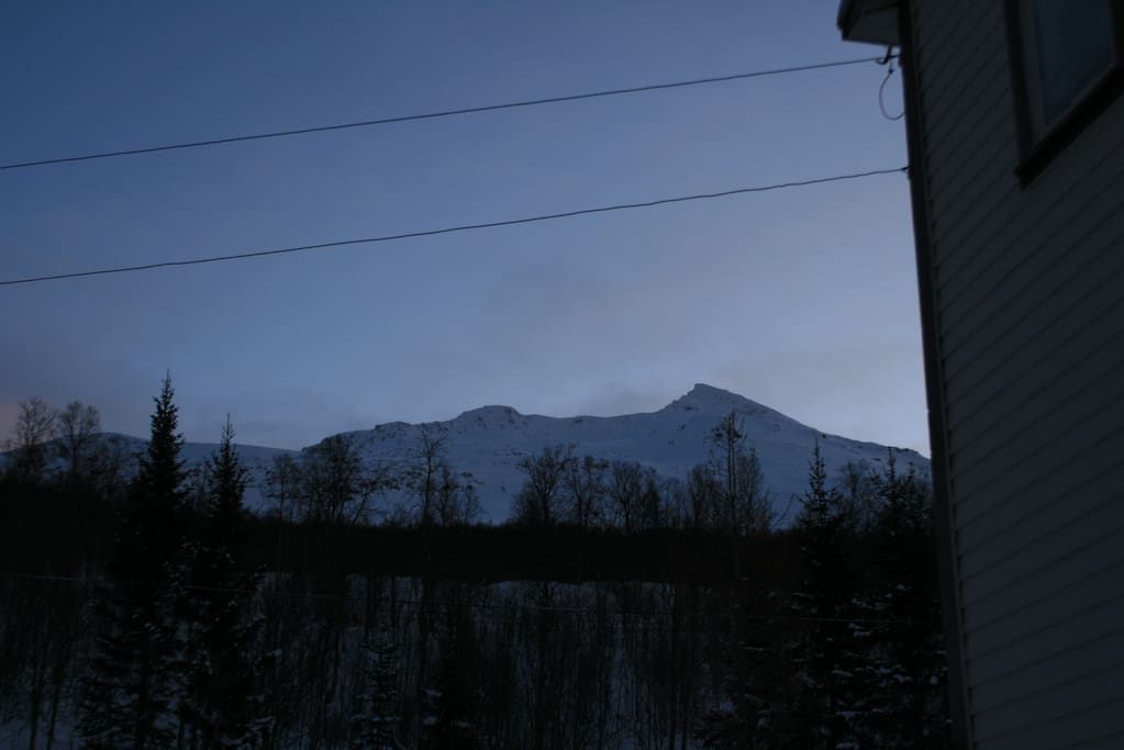 View from the door step to the hills