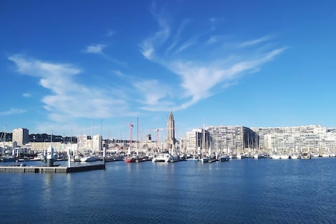 ⌘ Grand F2 lumineux, en face de la plage ⌘