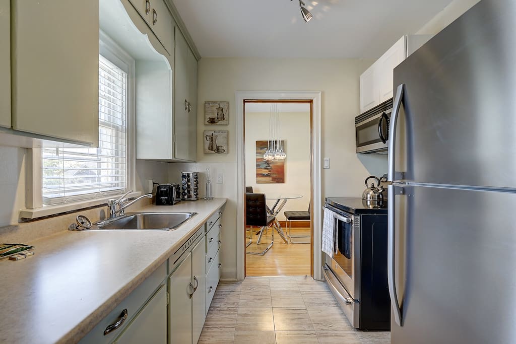 Efficient, bright kitchen