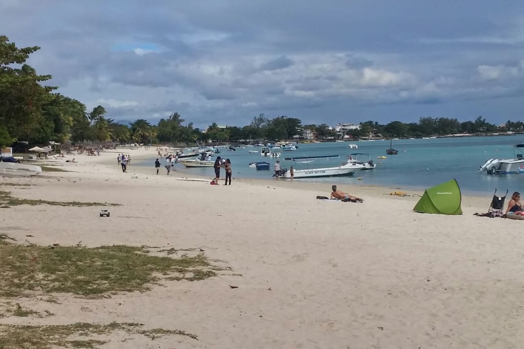 Trou aux Biches beach with available water sports activities