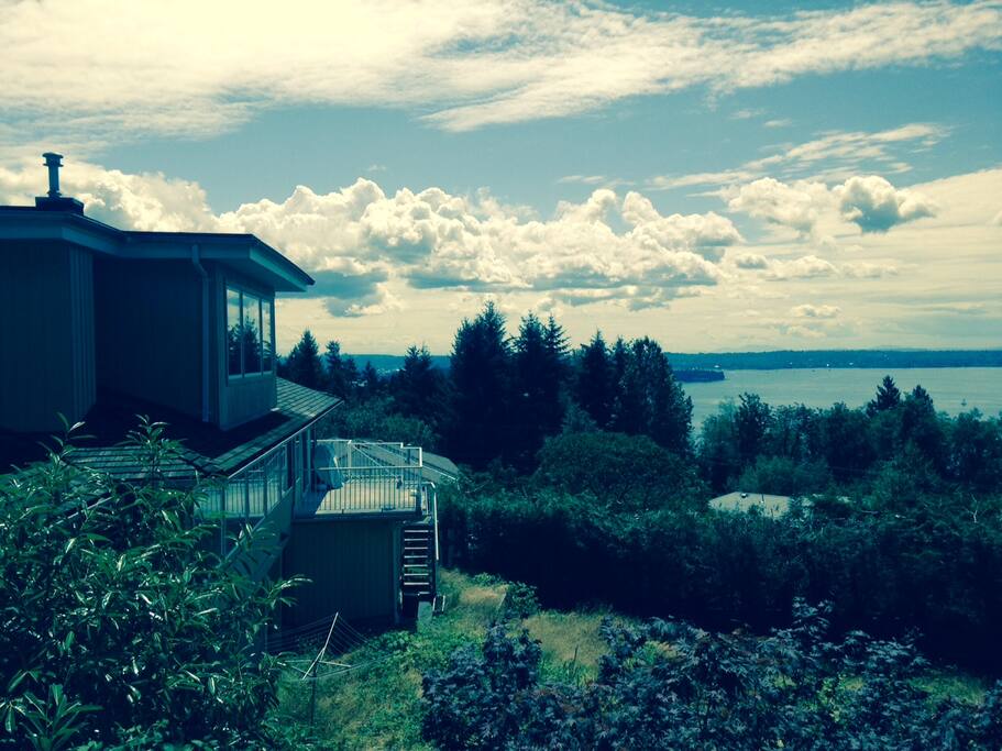 Looking off our top deck towards downtown Vancouver!