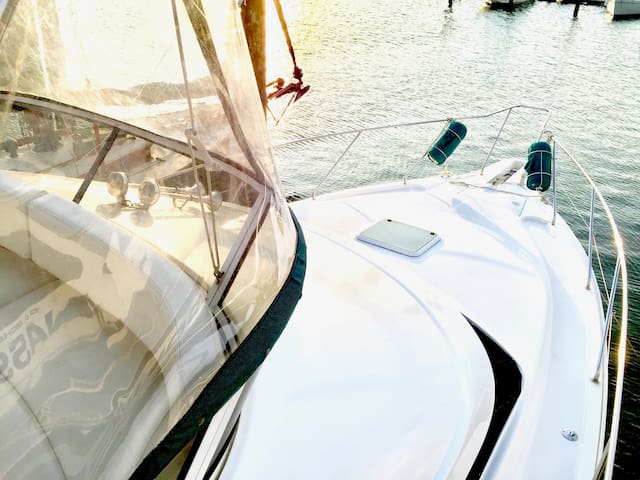 Relaxing 36’ Yacht, Beachfront Restaurant + Kayaks