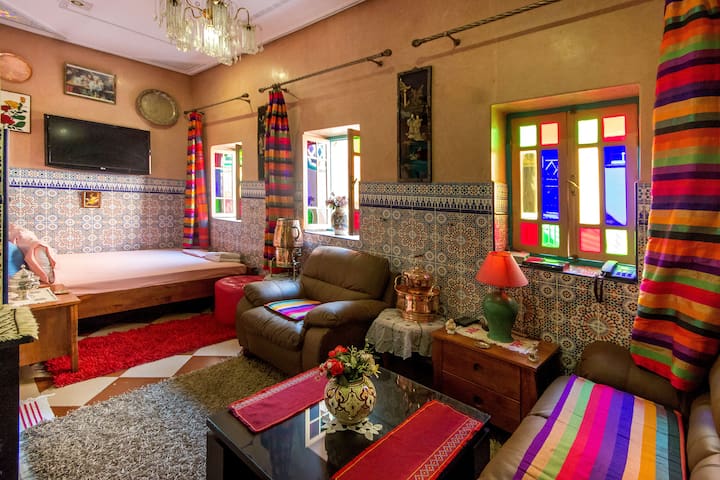 Blue lagoon riad.with a panoramic rooftop view.