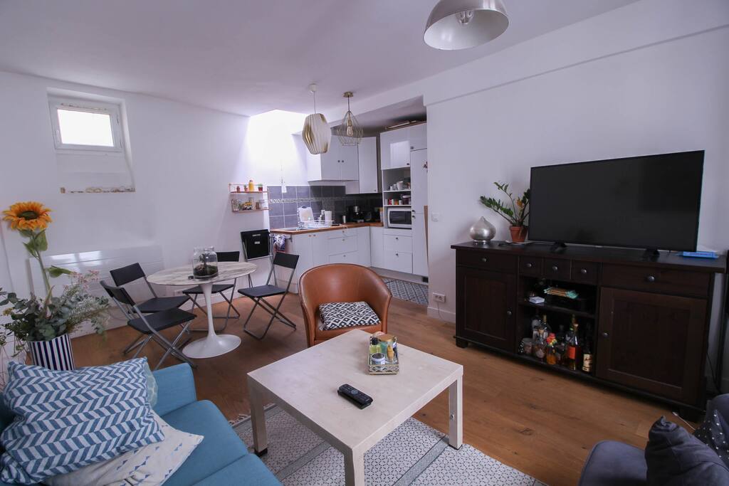 View on the open kitchen