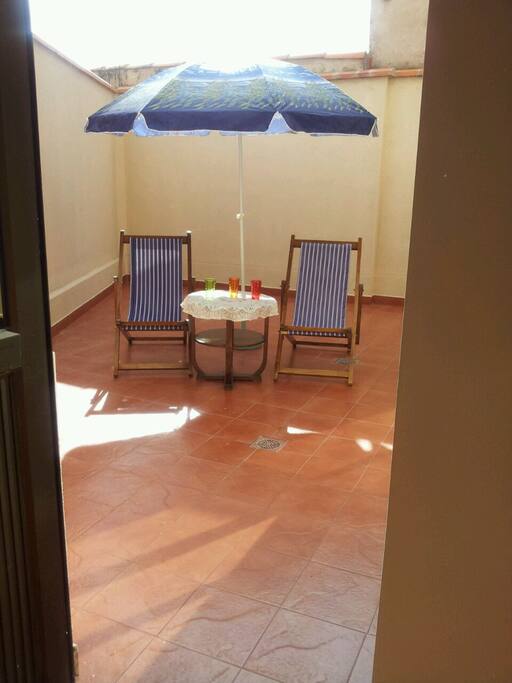 Sun bathed patio