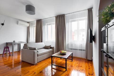 Top performing Airbnb: Newly Pepped-up Studio with AC in Praha 2