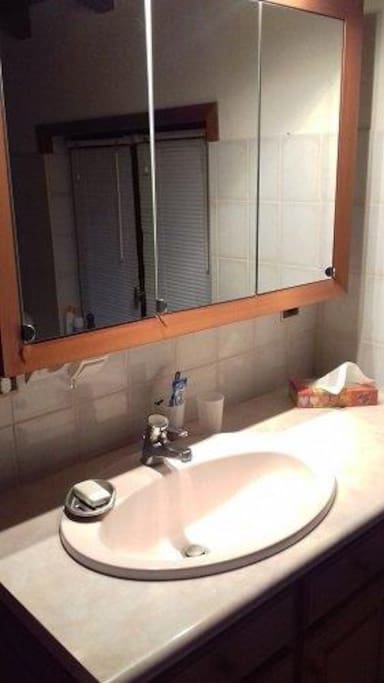 SDB partagée avec douche et WC