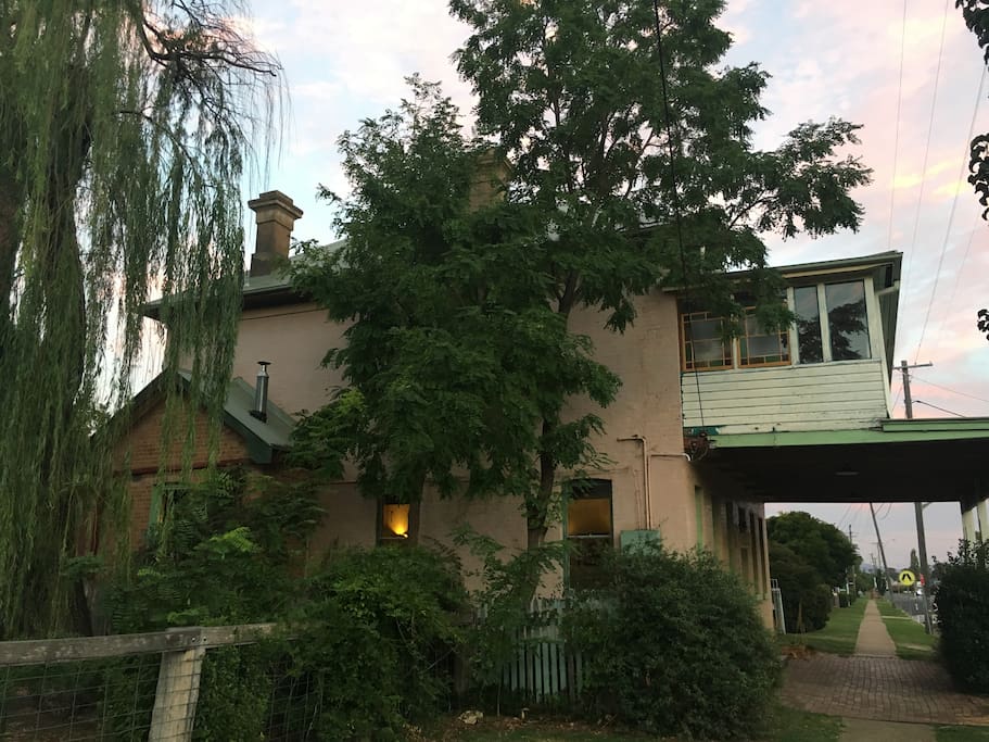 side view of the house, surrounded with a plethora of trees