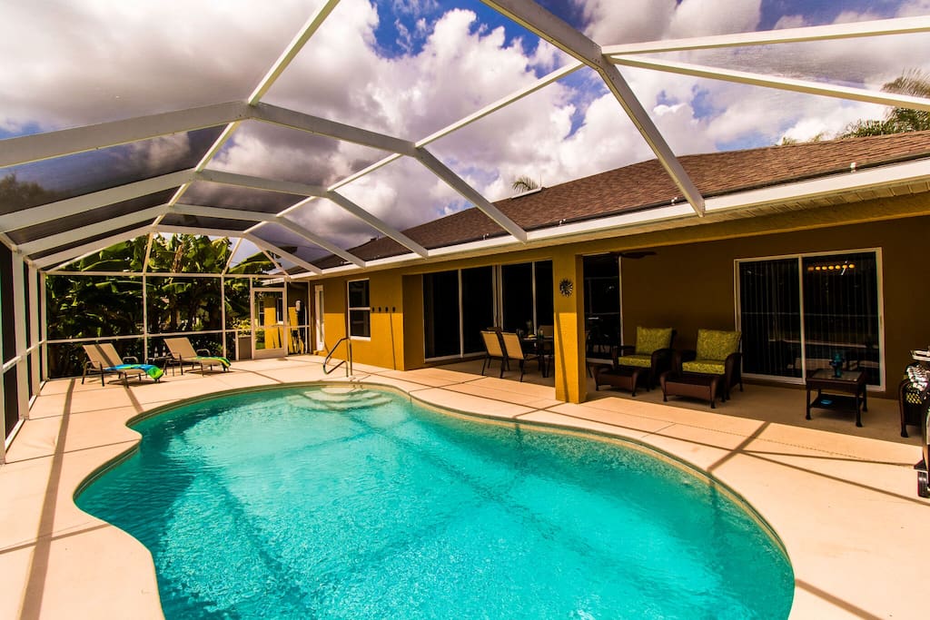 Solar heated pool