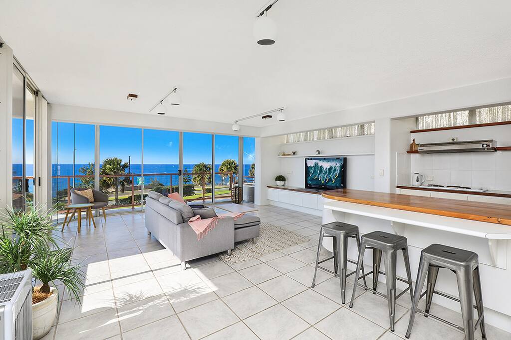 Ocean views from the living room