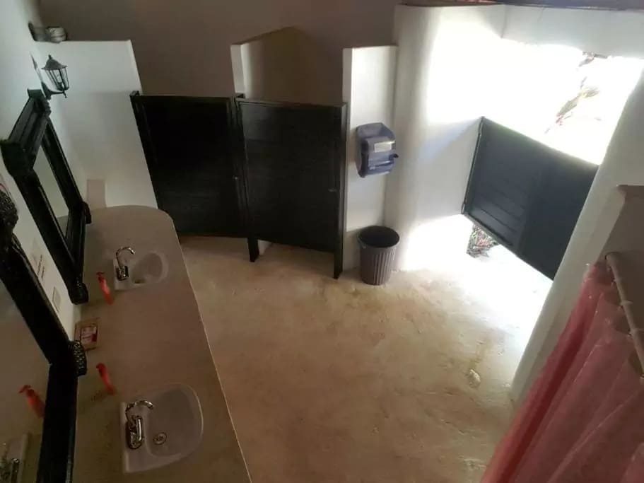 Bathrooms cleaned daily.