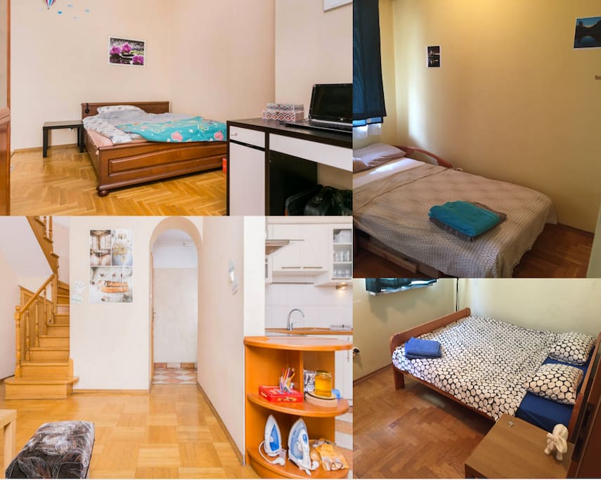 82 Meters Squared two story apartment on the top floor with 3 bed, 2 bath, dinning area and full kitchen