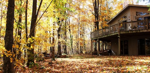 Riverside Cabin in the Woods