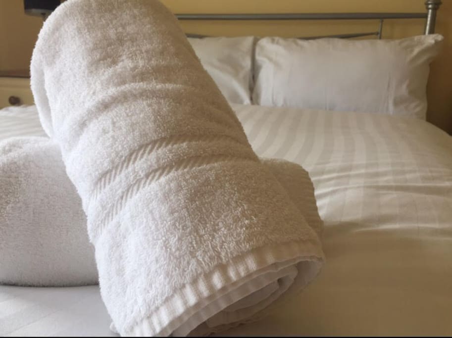 White fluffy towels