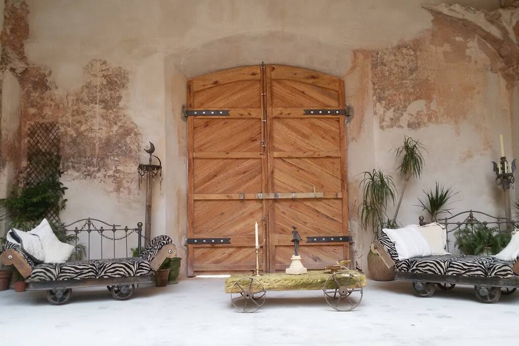 shared area in courtyard