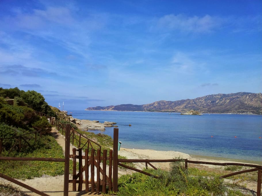 Beach Spiaggia Santo Stefano, in front of the house