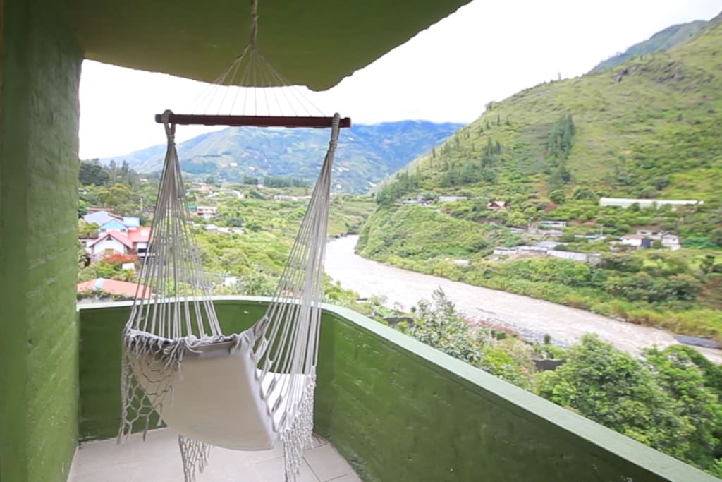 private balcony with hammock swing