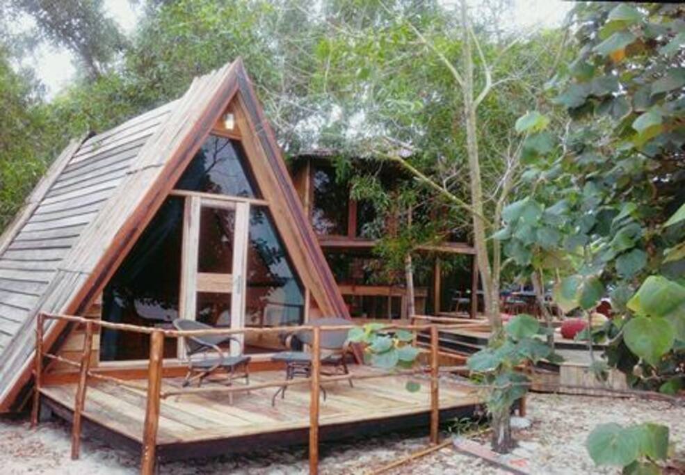 Private bungalow on the beach with private balcony