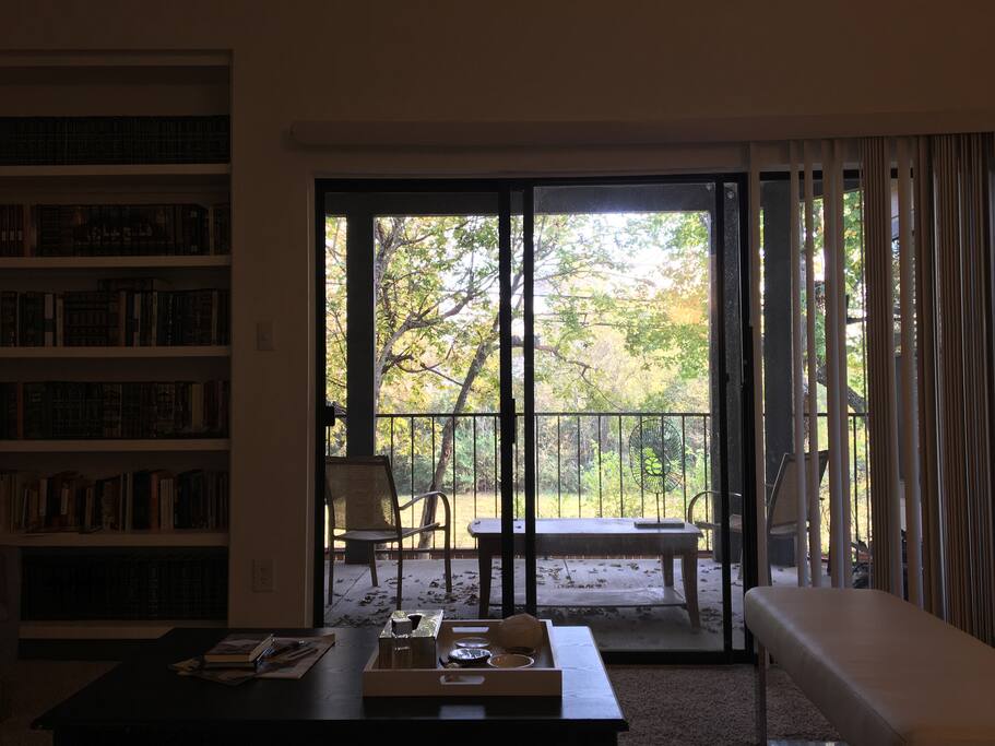 View from the balcony giving a lot of privacy.