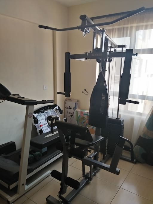 The Gym with Multigym and Treadmill