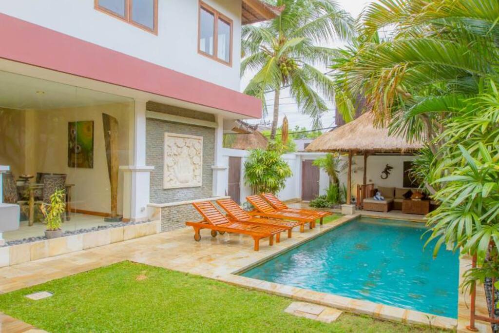 Villa and pool view