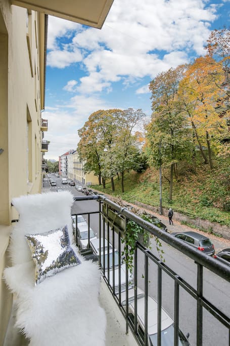 You can access this balcony from the living room. Here you can enjoy your afternoon tea, coffee or a glass of wine after work.