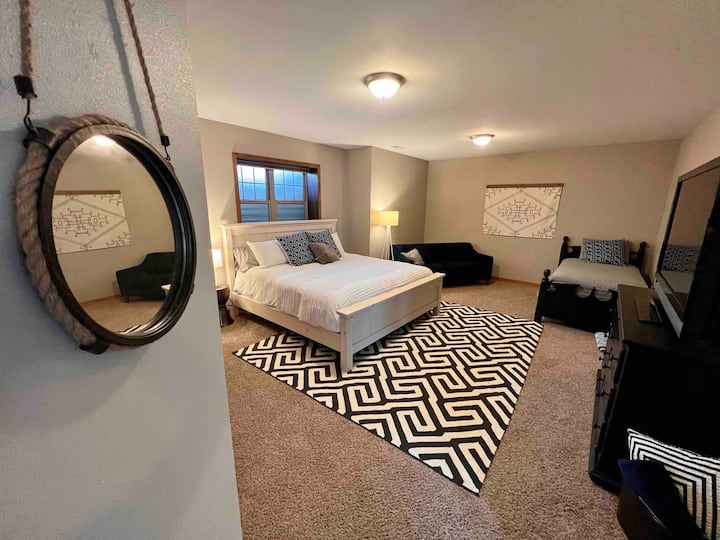 Huge basement suite for an extra master or family suite