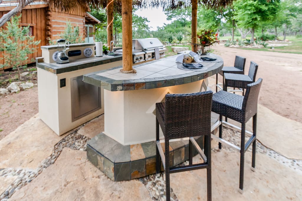 Outdoor kitchen available for cabin renters