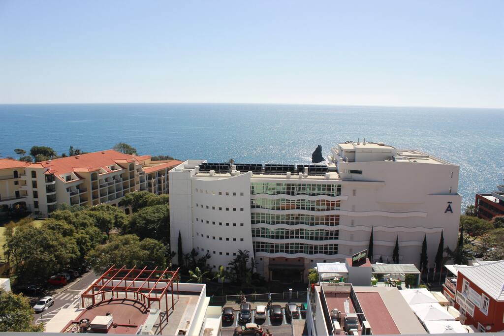 Vista da varanda do apartamento