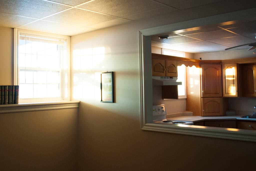 Morning light coming in the apt windows.