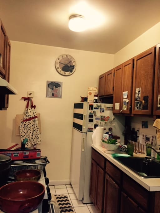 Very lovely kitchen full with tools and closet space.