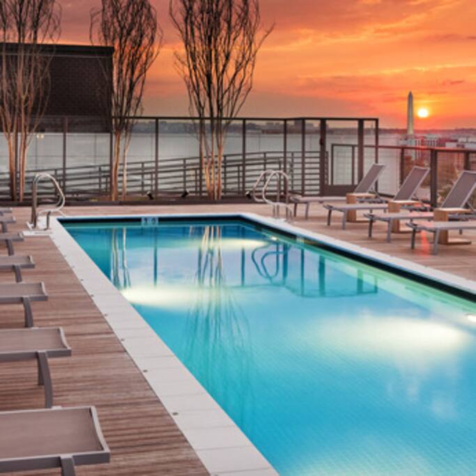 View from the rooftop pool