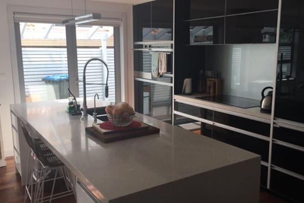 The kitchen is spacious, and is equipped with everything that is needed to cook or bake.