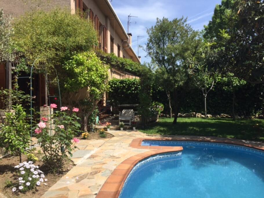 Enjoy the sun and calm in our garden with pool.