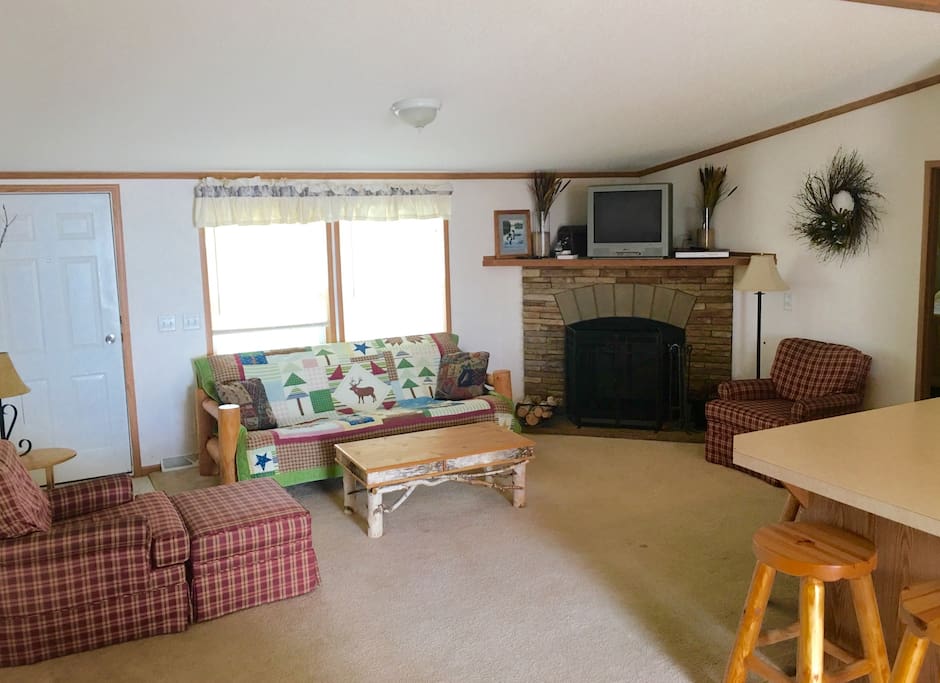 Living Room with gas fireplace