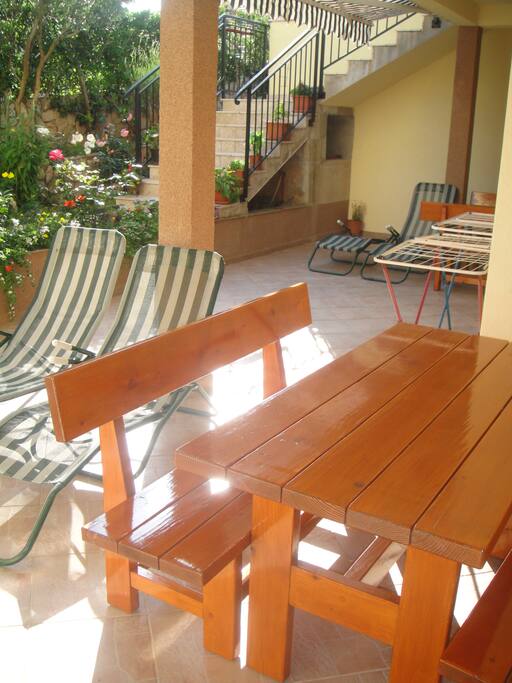 Terrace with table