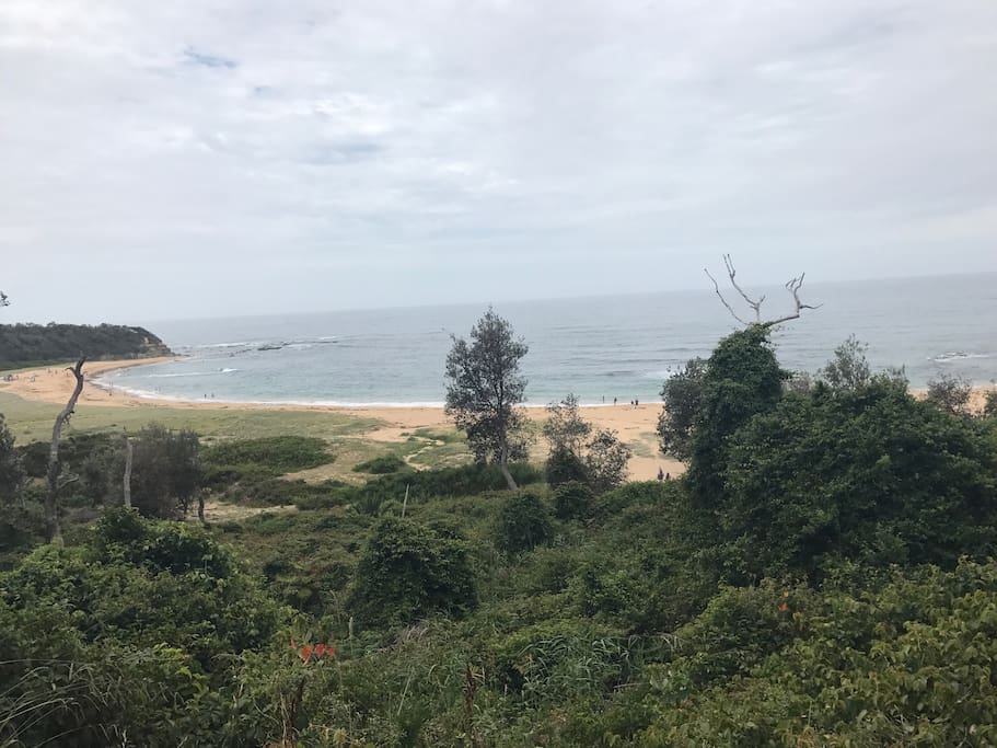 View overlooking Bateau Bay beach.