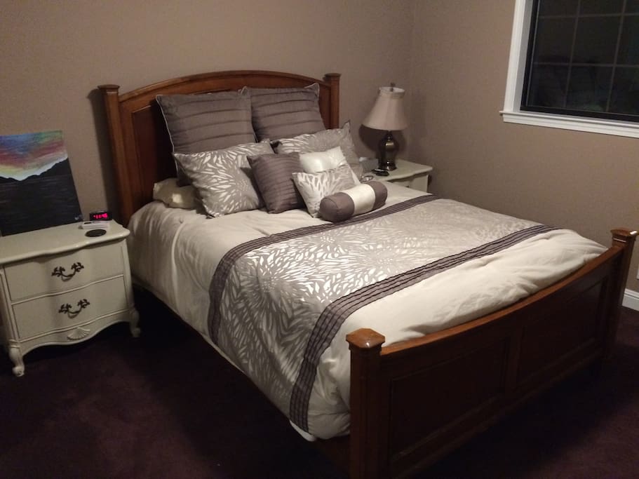 Comfortable upstairs room with morning sun. Recently upgraded.