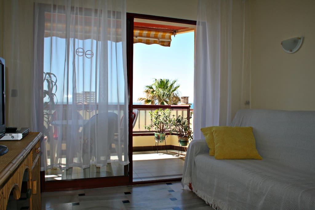Balcony with a Sea View (lower building in front of the balcony)