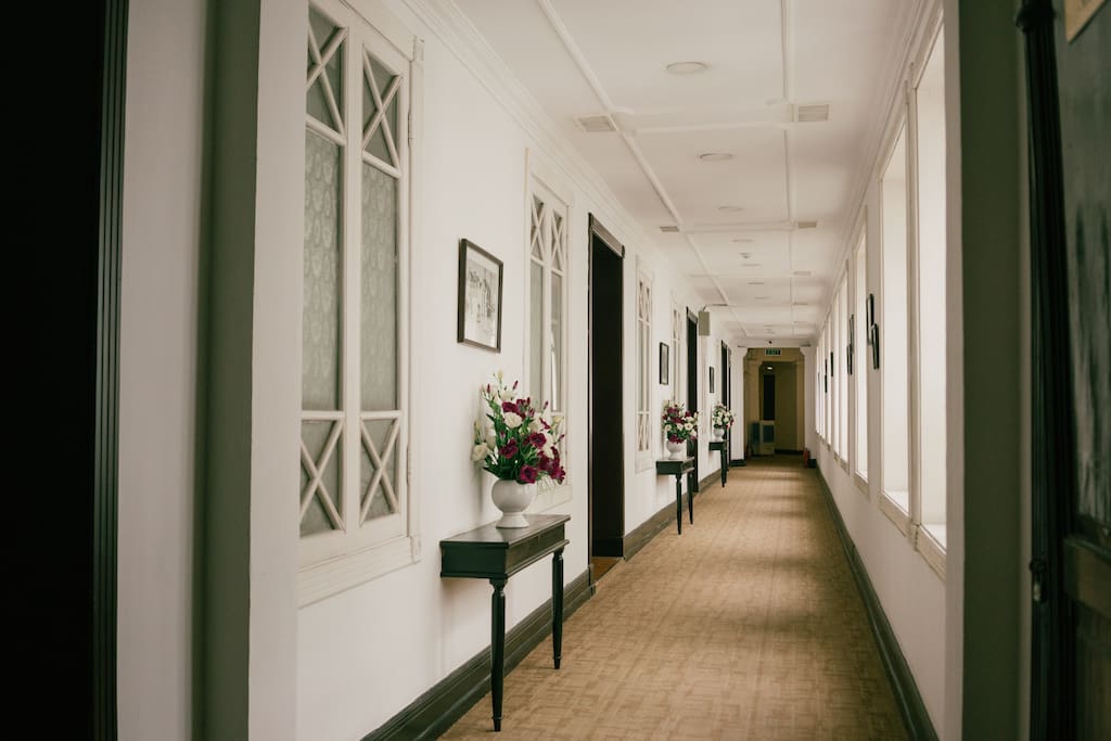 Beautiful corridor leading to the apartment
