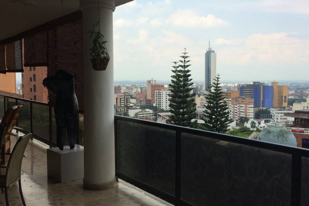 Terrace with the amazing view of the city