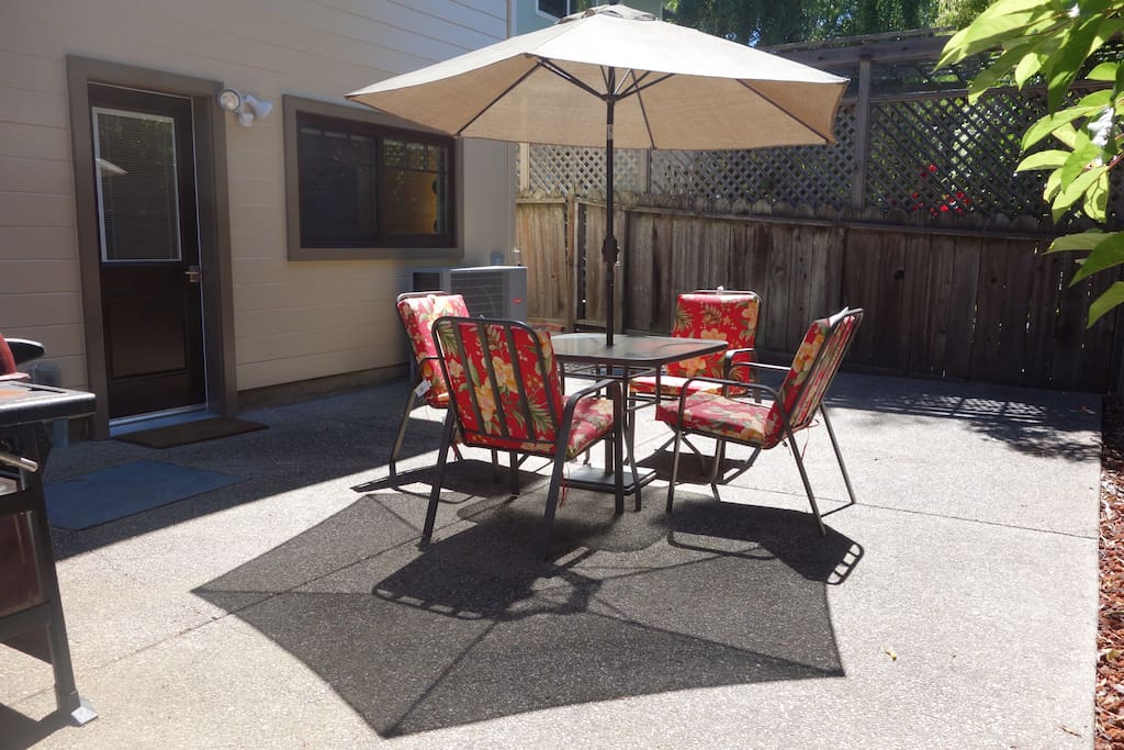 Outdoor space with BBQ