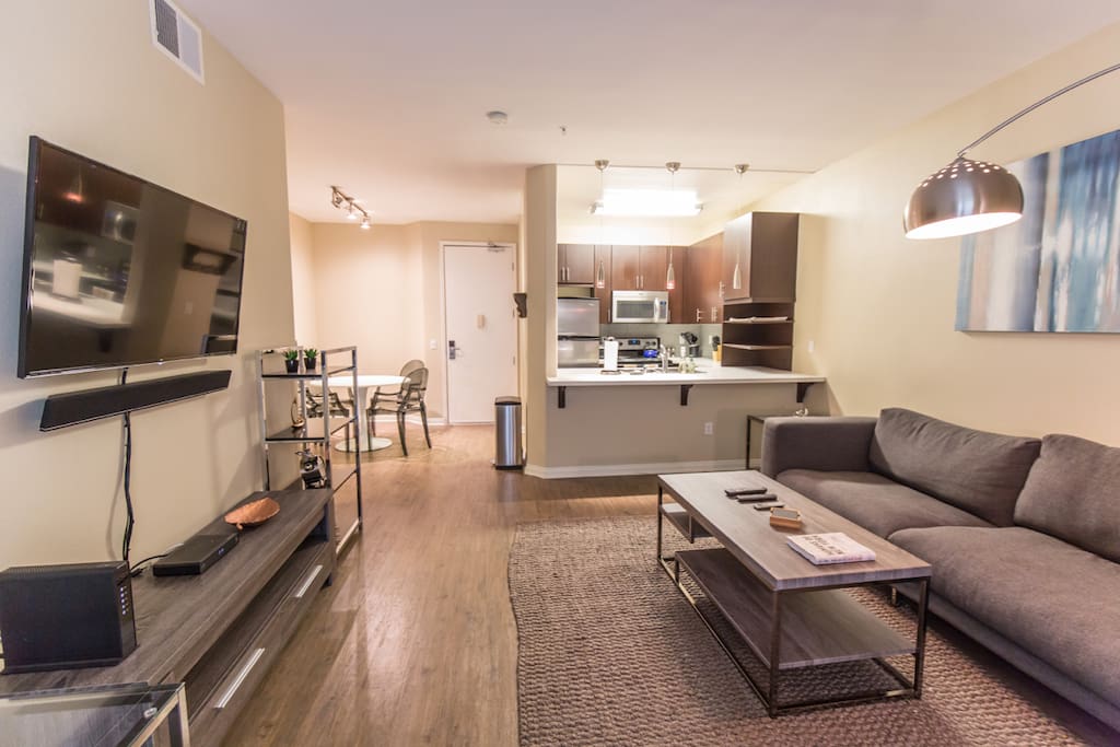 Main living area - 42" HD TV, cable, WiFi & bluetooth soundsystem