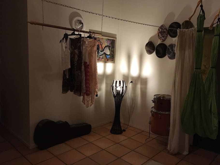 Studio style open living, plenty of floor for stretching out or some yoga with the sea breeze.