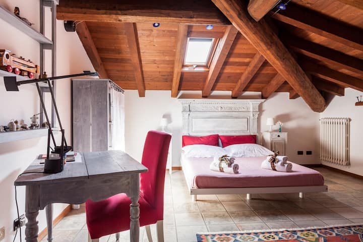 B&B Casa Sassolo 1713 dari 
chumba cha kulala chenye watu wawili